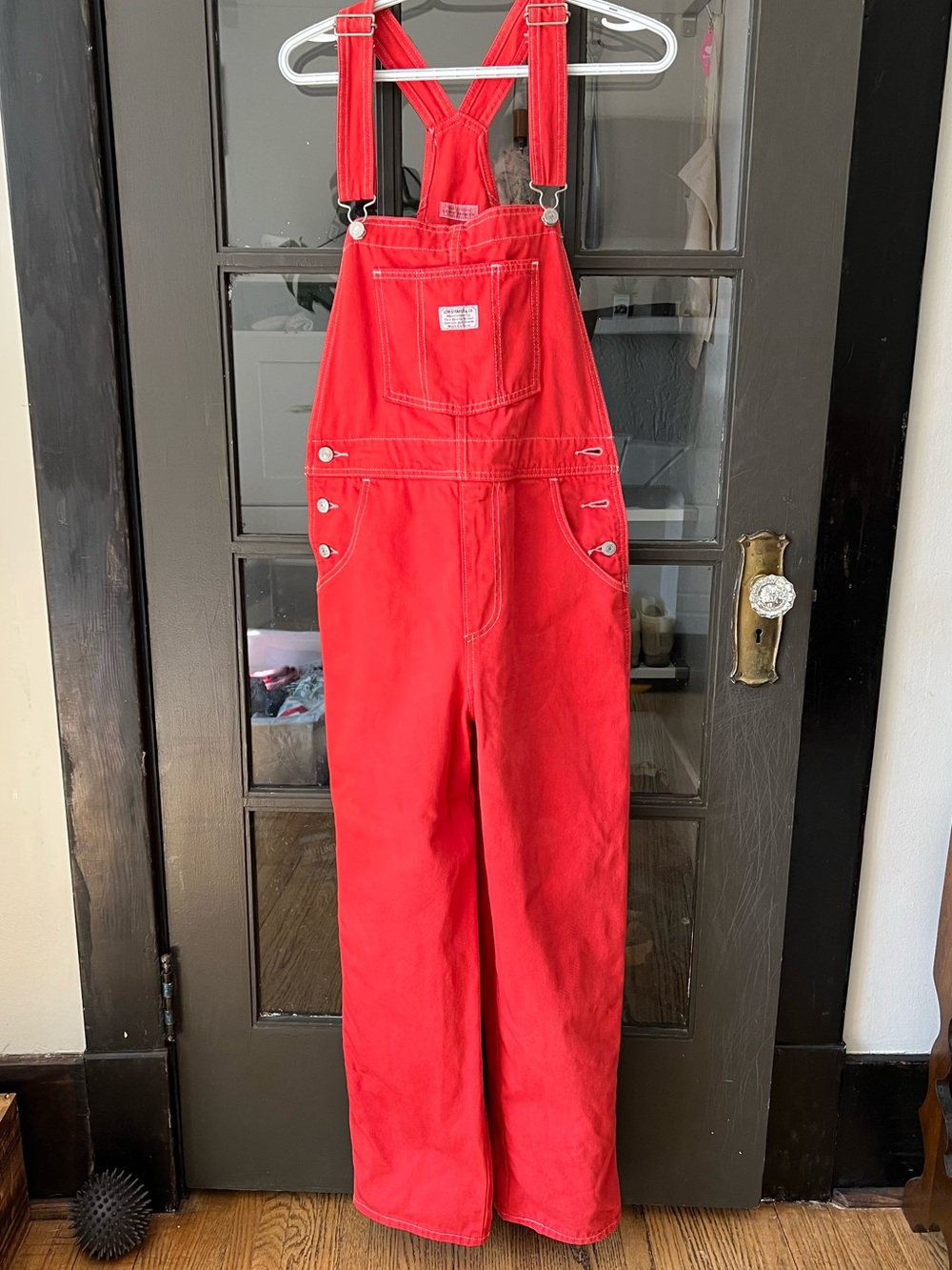 red levi's overalls *dyed